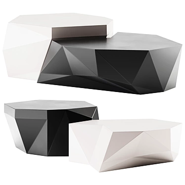 Geometric Prism Coffee Tables by VIP Saloti 3D model image 1 