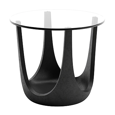 Curved Base Side Table, Westelm 3D model image 1 