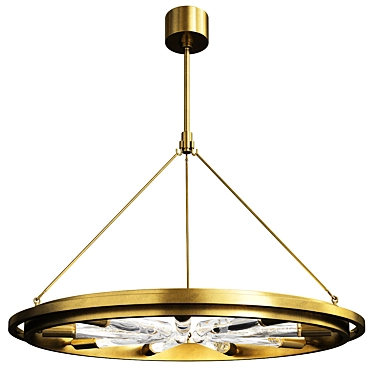 Timeless Aged Brass Pendant Light 3D model image 1 