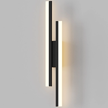 Sleek LED Sconce Light 3D model image 1 