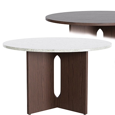 Elegant Androgyne Dining Table 3D model image 1 