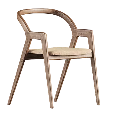 Sleek Modern Dining Chair Design 3D model image 1 