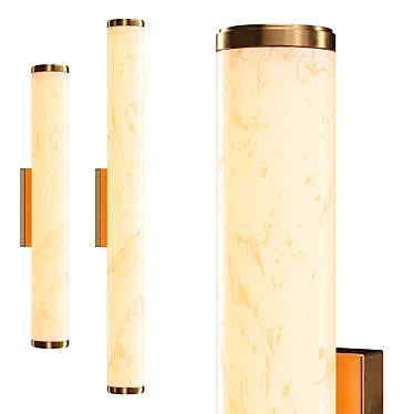 Sleek Saulo Wall Light Duo 3D model image 1 