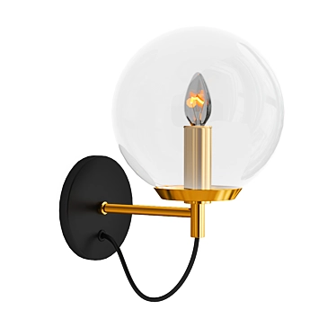 SOTIANA Glass Wall Light: Contemporary Scandinavian Design 3D model image 1 