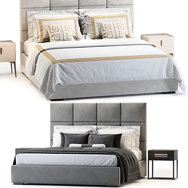 Meridiani BARDO Bed 3D Model 3D model image 1 