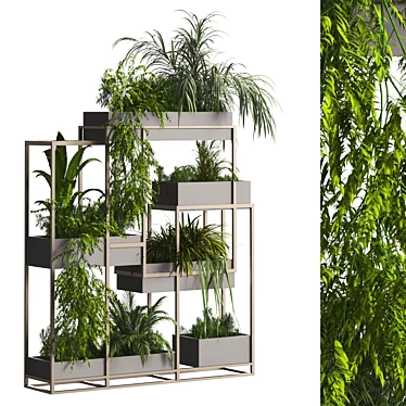 Modern Interior Vertical Plant Set 3D model image 1 