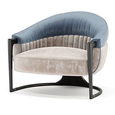 Elegant Grace Armchair with Dual Finish 3D model image 1 