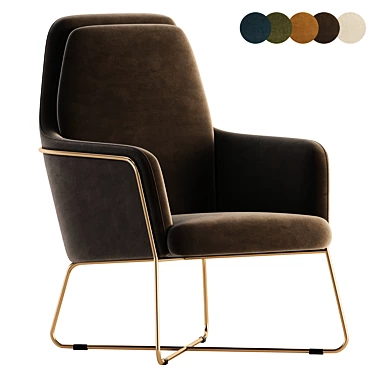 Contemporary Jamie Lounge Chair 3D model image 1 