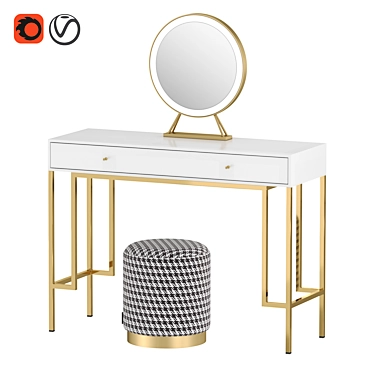 Vanity Console ISIDA with Stool 3D model image 1 