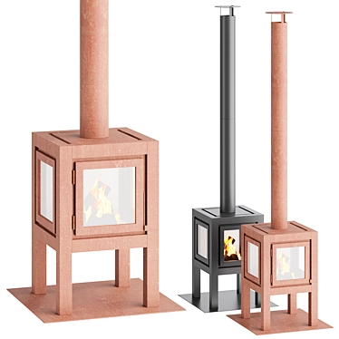 Modern Wall Fireplace | Quaruba 3D model image 1 