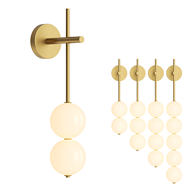 Title: Glass Globe Wall Lamp	Collection 3D model image 1 