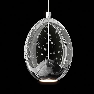 Glass Droplet Pendant Light 3D model image 1 