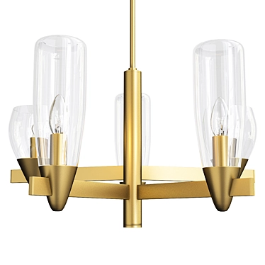 Modern Houston 5-Lamp Fixture 3D model image 1 