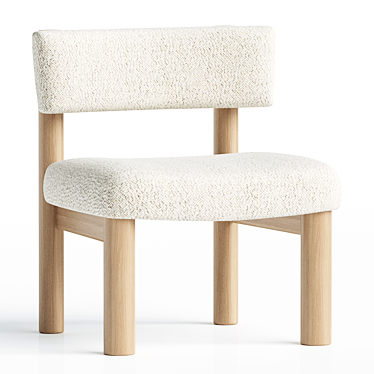 Plush Teddy Chair - Sleek Design 3D model image 1 