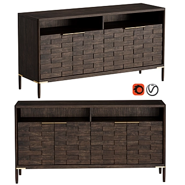 Textures Media Console by Dantone Home 3D model image 1 