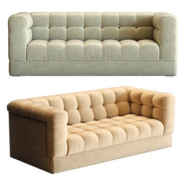 Luxury Chiltern Velvet 3D Sofa 3D model image 1 