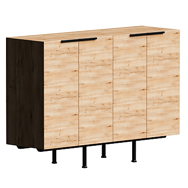 Modern Rogel Sideboard, Sleek Design 3D model image 1 