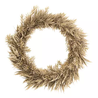 Elegant Dried Wreath Design 3D model image 1 