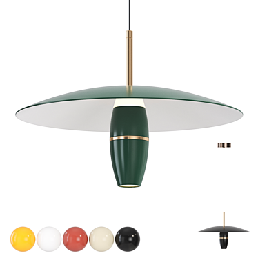 Disk LED Pendant Light Fixture 3D model image 1 