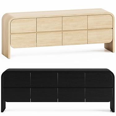 Crate & Barrel Cortez Credenza 3D model image 1 