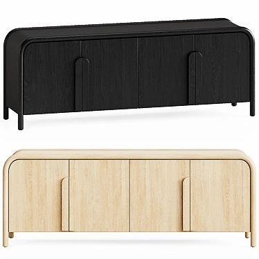 Modern Annie Credenza Duo - Crate & Barrel 3D model image 1 