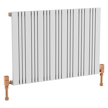 Modern White Steel Radiator 3D model image 1 