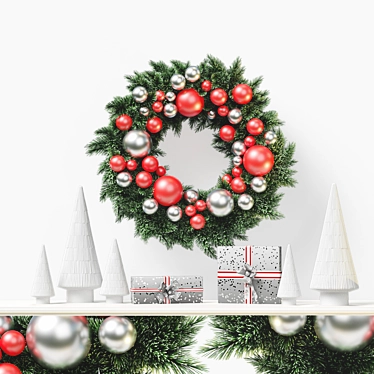 Christmas Wreath Decor Set 3D model image 1 