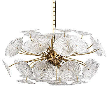 Modern Glass Sputnik Chandelier 3D model image 1 