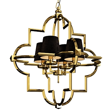 Elegant Eichholtz Gold Lantern Fixture 3D model image 1 