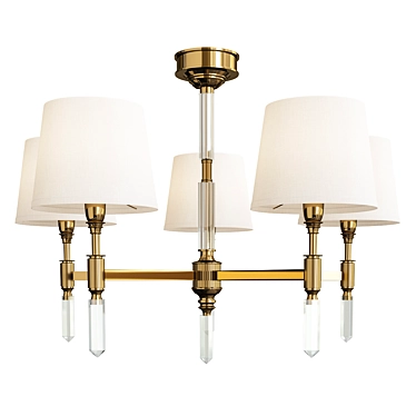 Elegant Ramona White Chandelier 3D model image 1 