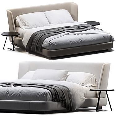 Luxury Creed Bed by Minotti 3D model image 1 