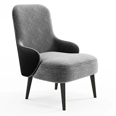Magnus Modern Grey Armchair 3D model image 1 