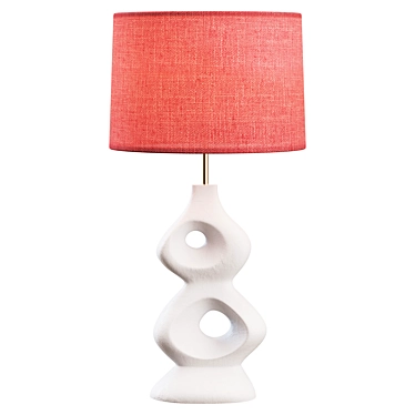 Modern Gesso Metal Table Lamp 3D model image 1 