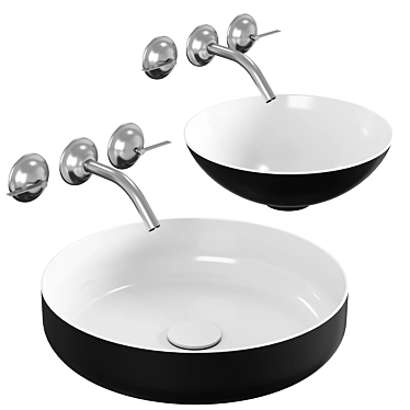 Alape Bicolor Washbasin Set, Modern 3D model image 1 