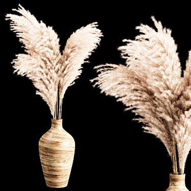 Tall Pampas Vase 45cm 3D model image 1 