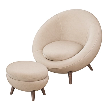  Luxury Susan Armchair Set 3D model image 1 