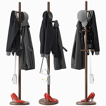  COAT RACK Feifei Floor 3D Model 3D model image 1 