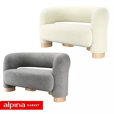 Alpina Market Pecola Sofa 3D model image 1 