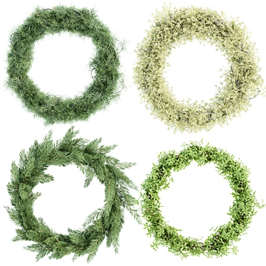  Evergreen Wreath Collection Vol 169 3D model image 1 