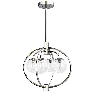 Modern 4-Light Chandelier 22 3D model image 1 