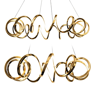 Modern Spiral LED Chandelier MARCELA 3D model image 1 