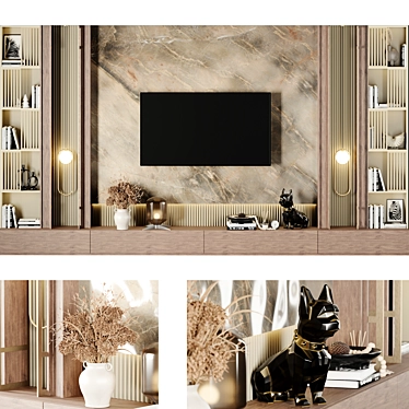 Decorative TV Wall Panel 01 3D model image 1 