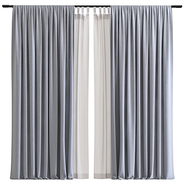 Modernized Curtains Design 3D model image 1 