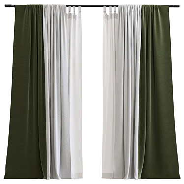 Rustic Charm Curtain Redesign 3D model image 1 