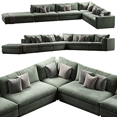 Modern Contemporary Dorian Sofa 3D model image 1 