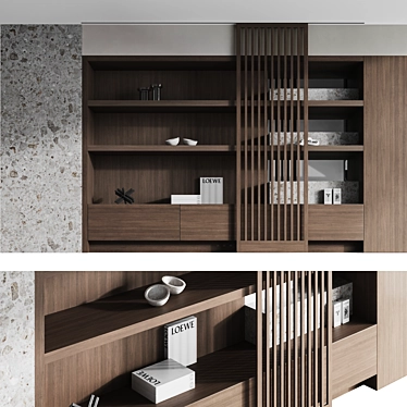 Luxury Terrazzo Wardrobe Set 3D model image 1 