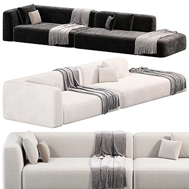 Elegant Lema Cloud Sofa Set 3D model image 1 