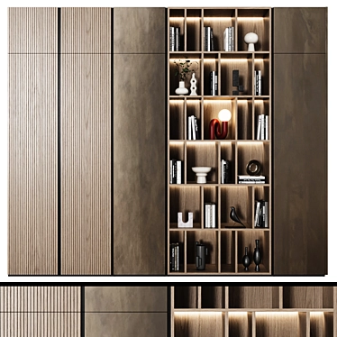 Modern Modular Wardrobes with Customizable Design 3D model image 1 