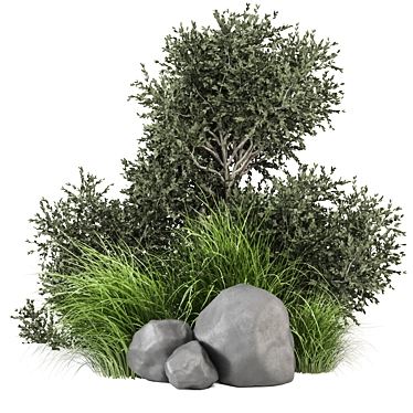 Outdoor Bush Plants Set 685 3D model image 1 