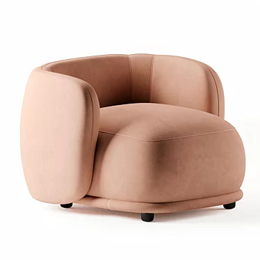 Elegant Rene Armchair: Timeless Chic 3D model image 1 